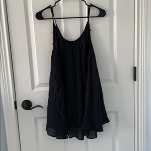 Kimchi Blue Flowy Black Dress w Spaghetti Straps